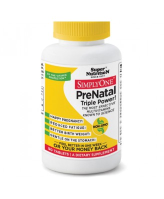 Super Nutrition, Simply One, PreNatal Triple Power!, 90 Tablets