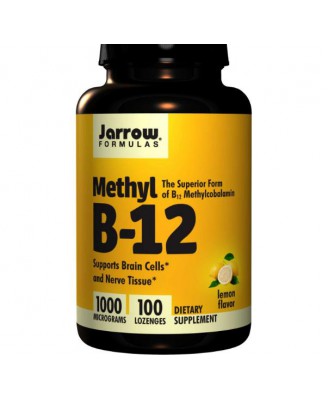 Jarrow Formulas, méthyl B12, saveur citron, 1000 mcg, 100 pastilles