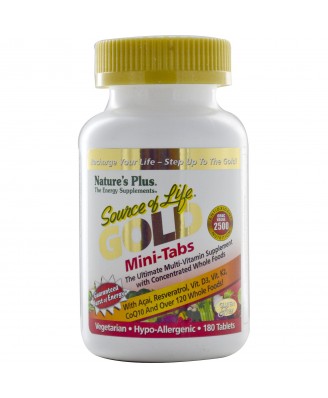 Gold, Mini-Tabs, The Ultimate Multi-Vitamin Supplement (180 Tablets) - Nature's Plus