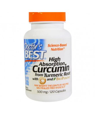 Doctor's Best, Best complexe de curcumine C3, 500 mg, 120 gélules
