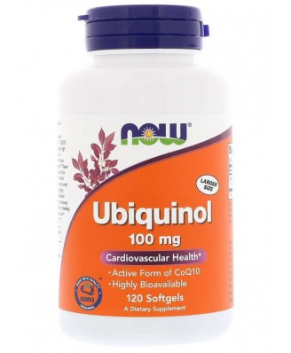 Ubiquinol 100 mg (120 softgels) - Now Foods
