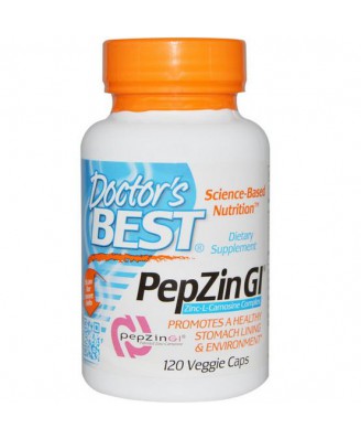 PepZin GI- Zinc-L-Carnosine Complex (120 Veggie Caps ) - Doctor's Best