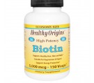 Healthy Origins, biotine, forte puissance, 5000 mcg, 150 Vcaps