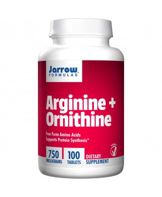 Jarrow Formulas, Arginine + Ornithine, 750 mg, 100 Tablets