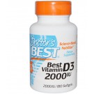 Doctor's Best, Best Vitamin D3, 2000 IU, 180 Softgels