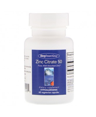 Zinc Citrate 50 60 Veggie Caps - Allergy Research Group