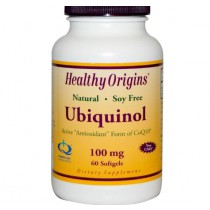 Healthy Origins, l'Ubiquinol, formule sans GMO, 100 mg, 60 gélules