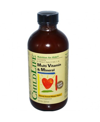 ChildLife Essentials, Multi vitamine & minérale saveur Orange/mangue naturel (237 ml)