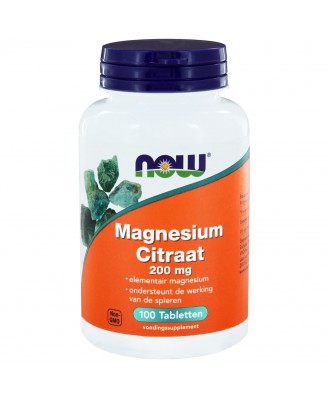 Magnesium Citraat 200 mg (100 tabs) - NOW Foods