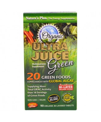 Organic Ultra Juice Green (90 Organic Bi-Layered Tablets) - Nature's Plus
