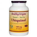 Healthy Origins, l'Ubiquinol, formule sans GMO, 100 mg, 60 gélules