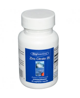 Zinc Citrate 25 60 Veggie Caps - Allergy Research Group