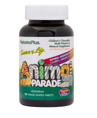 Source of Life Animal - Parade Children's Chewable - Natural Assorted Flavors (90 Chewable Tablets) - Nature's Plus