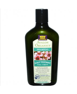 Avalon Organics, Shampooing, arbre à thé traitement du cuir chevelu (325 ml)
