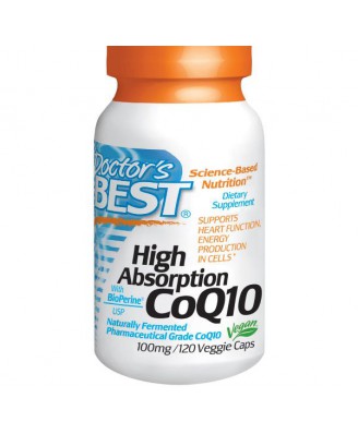 High Absorption CoQ10 with BioPerine 100 mg (120 Softgels) - Doctor's Best