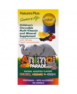 Children's Chewable Multi-Vitamin & Mineral, Assorted Flavors (180 Animals) - Nature's Plus