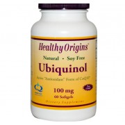 Healthy Origins, l'Ubiquinol, formule sans GMO, 100 mg, 60 gélules
