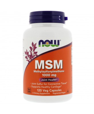 MSM - Methylsulfonylmethane 1.000 mg (120 Vegetarian Capsules) - Now Foods