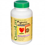 ChildLife, Probiotiques avec le Colostrum, saveur de baies mélangées, 90 comprimés à croquer