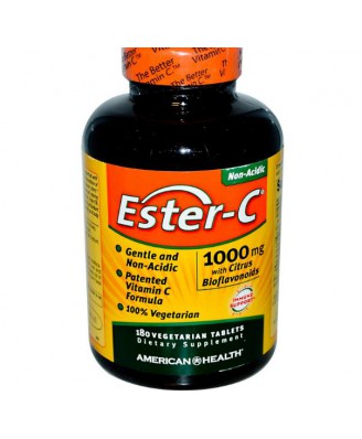 American Health, Ester-C, 1000 mg avec bioflavonoïdes d'agrumes, Veggie 180 comprimés