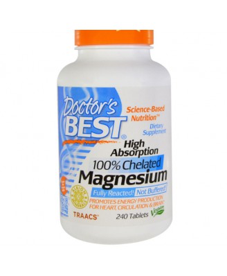 Doctor's Best, High Absorption Magnesium, 100% Chelated, 240 Tablets